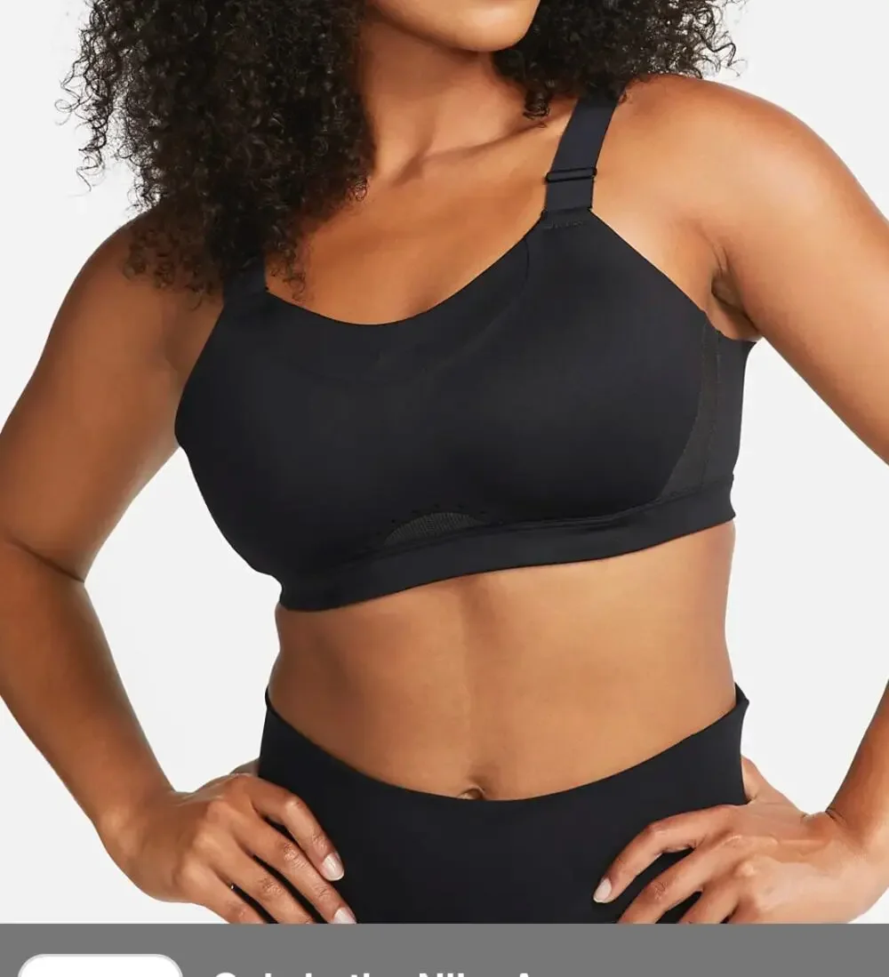 Nike Alpa Black High Support Sports Bra S